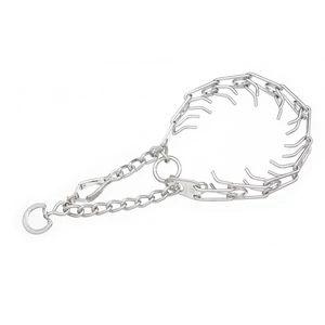 HS Sprenger Szöges nyakörv 63 cm króm vastag ollós karabinerrel