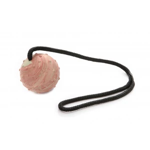 Dogtech 7cm átmérőjű üreges labda 50 cm-es füles zsinórral