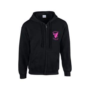 Swatdogs cipzáras pulóver fekete neon pink nyomással