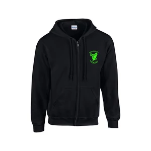 Swatdogs cipzáras fekete pulóver neon zöld nyomással