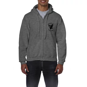 Swatdogs cipzáras pulóver dark heather fekete nyomással