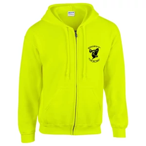 Swatdogs cipzáras safety green pulóver fekete nyomással