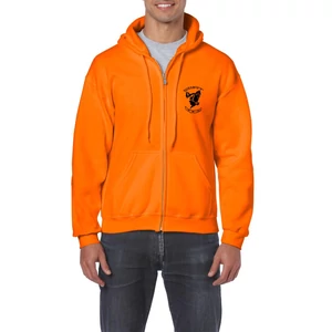 Swatdogs cipzáras safety orange pulóver fekete nyomással