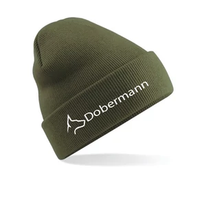 Téli sapka olivazöld Dobermann