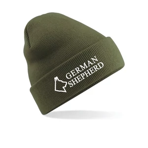 Téli sapka olivazöld Német juhász